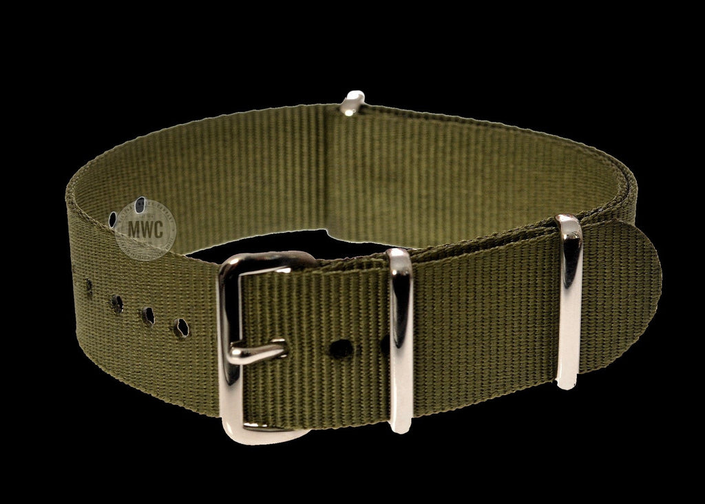 20mm Olive NATO Military Watch Strap