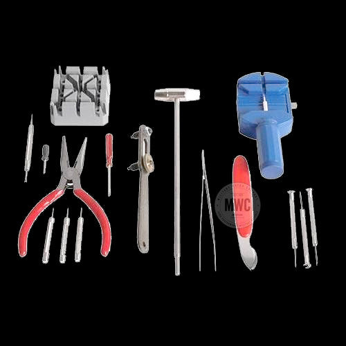 16 Piece Clock And Watch Repair Kit