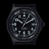 MWC G10 - Remake of the 1982 to 1999 Series Watch in Black PVD Steel with Plexilass Crystal and Battery Hatch