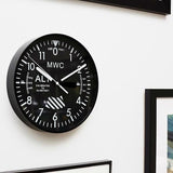 MWC Altimeter Wall Clock with a Sweep Second Hand and Silent Quartz Movement (Size 22.5 cm / approx 9