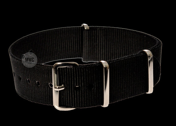 20mm Black NATO Military Watch Strap