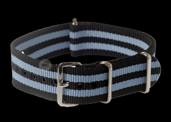 20mm "Blue and Black" NATO Military Watch Strap