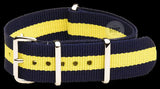 20mm Blue and Yellow NATO Military Watch Strap