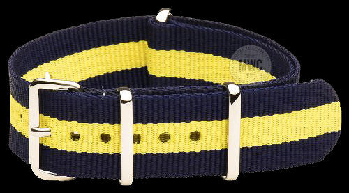 20mm Blue and Yellow NATO Military Watch Strap