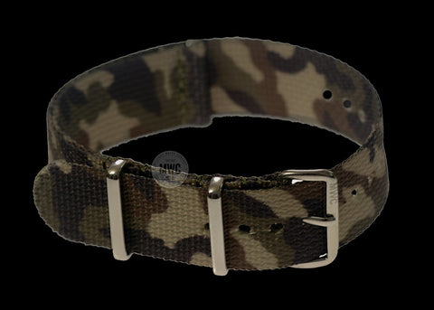 20mm "Mediterranean / Desert" Camo NATO Military Watch Strap