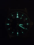 MWC G10 LM Stainless Steel Non Date Military Watch (Olive Green Strap)