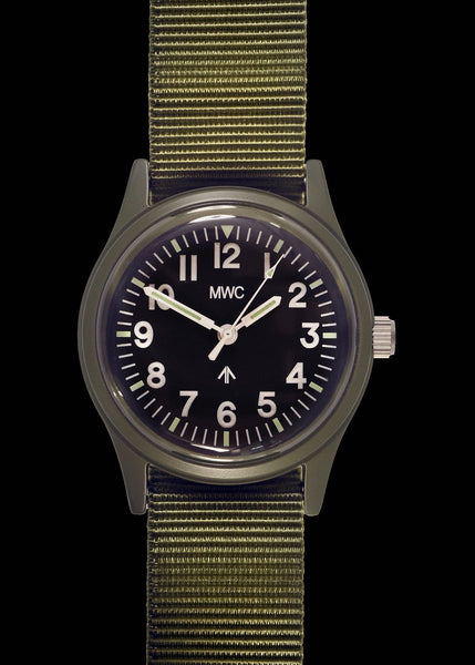 MWC Classic 1960s/70s Pattern Olive Drab European Pattern Military Watch on Matching Strap