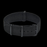 20mm Elasticated Black NATO Military Watch Strap with PVD Buckles