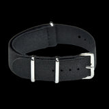 20mm Elasticated Black NATO Military Watch Strap