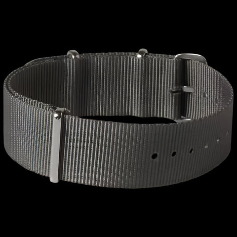20mm Admiralty Grey NATO Military Watch Strap in Ballistic Nylon with Stainless Steel Fasteners