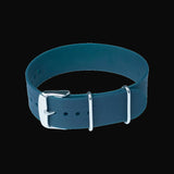 22mm Navy Blue Silicone/Rubber NATO Military Watch Strap