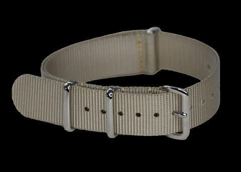 18mm Ribbed Grey NATO Military Watch Strap