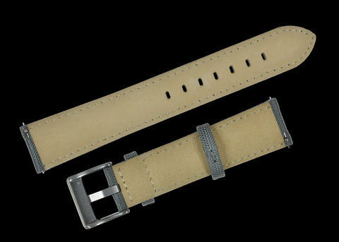 22mm Grey Sailcloth CORDURA® Watchstrap