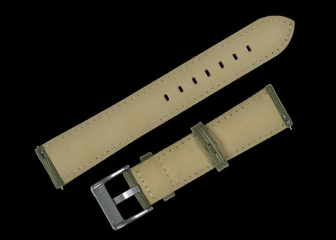 22mm Olive Green Sailcloth CORDURA® Watchstrap