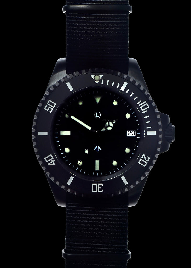 MWC 24 Jewel PVD 300m Automatic Military Divers Watch with Ceramic Bezel and Sapphire Crystal