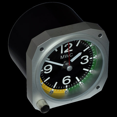 Limited Edition Replica Airspeed Indicator Cockpit / Desk Clock in Aluminium Finish