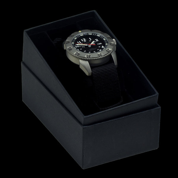 MWC P656 Latest Model Titanium Tactical Series Watch with GTLS Tritium and Ten Year Battery Life (Date Version)