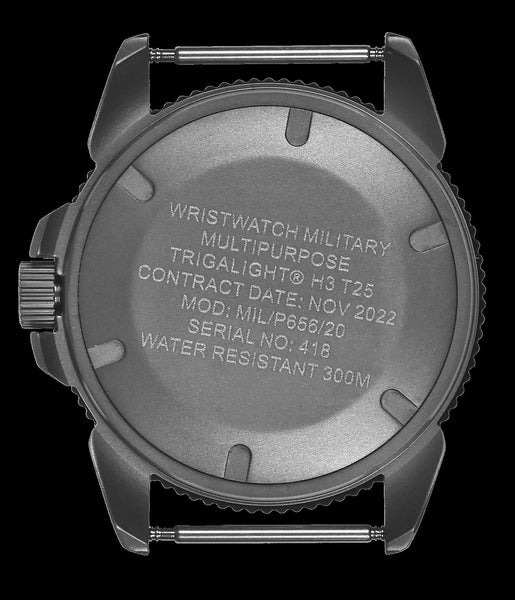 MWC P656 Latest Model Titanium Tactical Series Watch with GTLS Tritium and Ten Year Battery Life (Date Version)