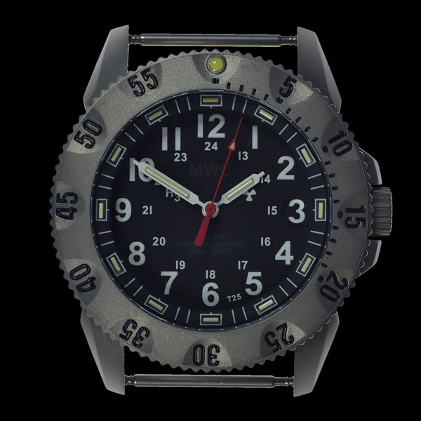 MWC P656 Latest Model Titanium Tactical Series Watch with GTLS Tritium and Ten Year Battery Life (Non Date Version)