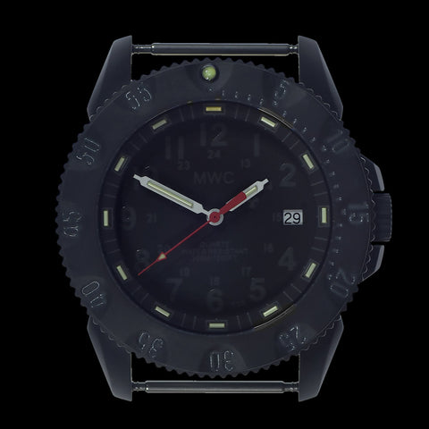 MWC P656 Latest Model Titanium Tactical Series Watch with Subdued Dial, GTLS Tritium and Ten Year Battery Life (Date Version)