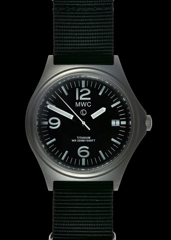 MWC P656 Latest Model Titanium Tactical Series Watch with Subdued Dial, GTLS Tritium and Ten Year Battery Life (Non Date Version)