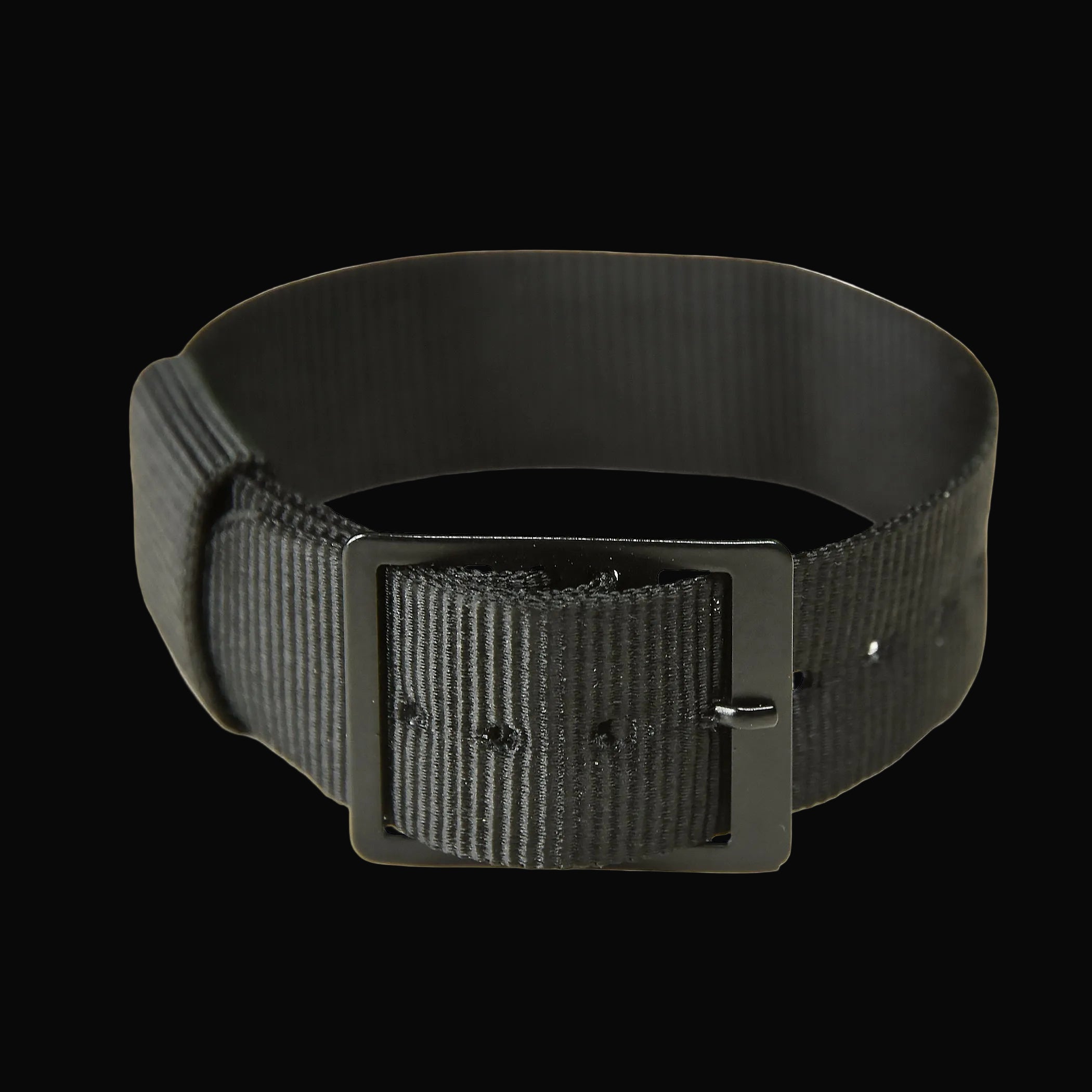 18mm US Pattern Black Military Watch Strap with Matching Black Fasteners (Around 1.5cm Shorter Than the Standard Strap and Ideal for Smaller Wrist Sizes)