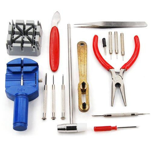 16 Piece Clock And Watch Repair Kit