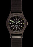 MWC G10BH PVD 12/24 50m Water Resistant Military Watch with Battery Hatch, Fixed Strap Bars and 60 Month Battery Life