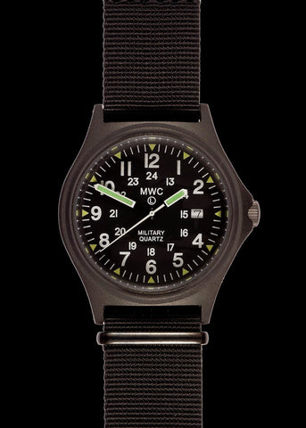 MWC G10BH PVD 12/24 50m Water Resistant Military Watch with Battery Hatch, Fixed Strap Bars and 60 Month Battery Life