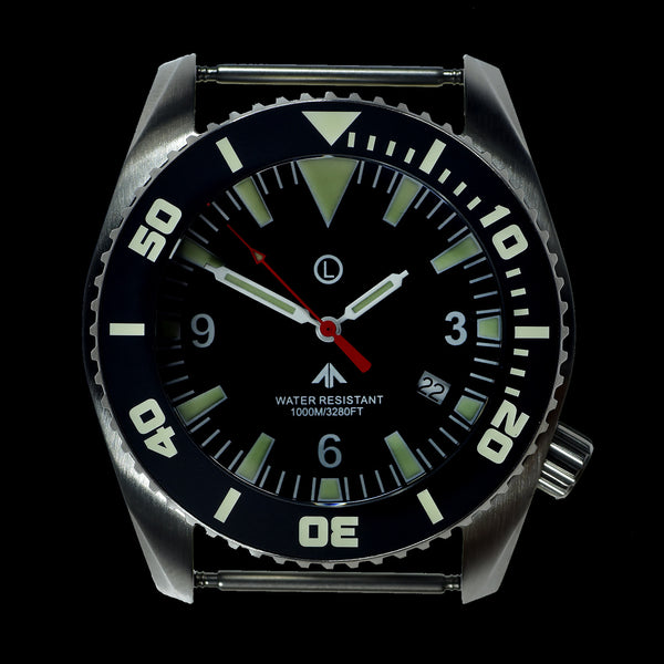 MWC "Depthmaster" 100atm / 3,280ft / 1000m Water Resistant Military Divers Watch in Stainless Steel Case with Helium Valve (Quartz)